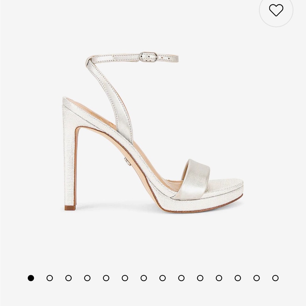 Revolve sam Edelman jade heel in soft silver